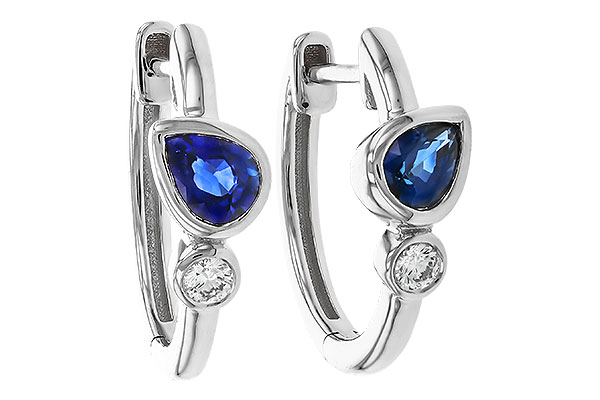 A302-50454: EARRINGS .51 SAPPHIRE .57 TGW