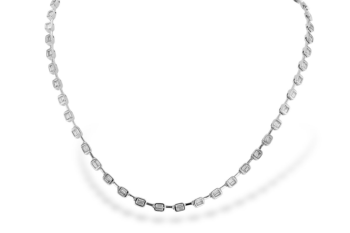 B301-59499: NECKLACE 2.05 TW BAGUETTES (17 INCHES)