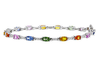 B302-47718: BRACELET 4.76 MULTI-COLOR SAPPH 5.08 TGW (7")