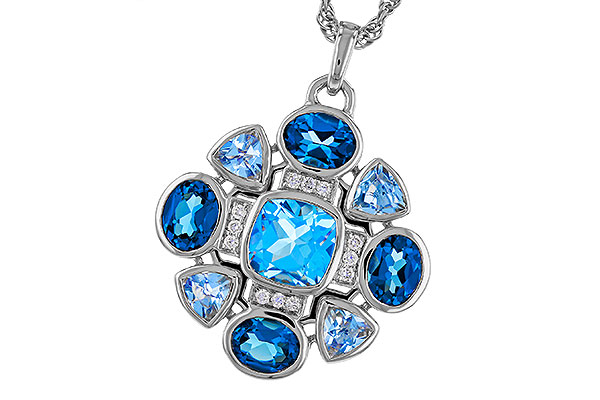 B302-48554: NECKLACE 3.19 TW BLUE TOPAZ 3.25 TGW