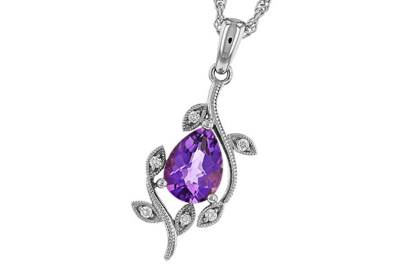 B302-48599: NECKLACE .88 AMETHYST .93 TGW (8x6MM AMY)