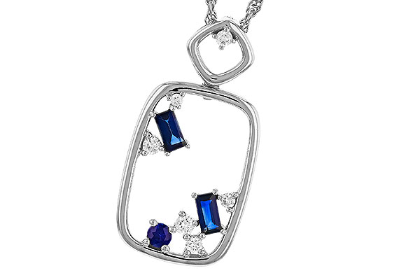 B302-51318: NECKLACE .35 TW SAPPHIRE .46 TGW