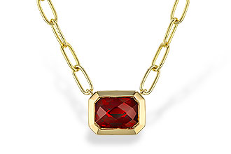 B302-51345: NECKLACE 1.45 GARNET (18")