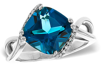 B302-52236: LDS RG 4.42 LONDON BLUE TOPAZ 4.50 TGW (10MM LBT)