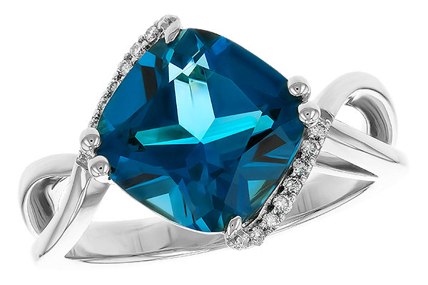 B302-52236: LDS RG 4.42 LONDON BLUE TOPAZ 4.50 TGW (10MM LBT)