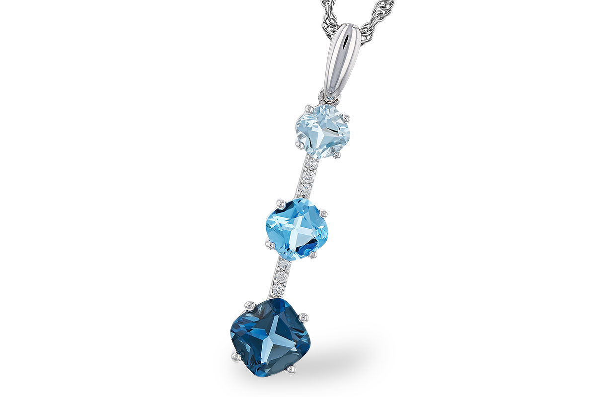 C302-46799: NECK 1.87 TW BLUE TOPAZ 1.90 TGW