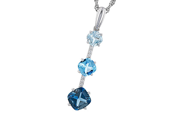 C302-46799: NECK 1.87 TW BLUE TOPAZ 1.90 TGW