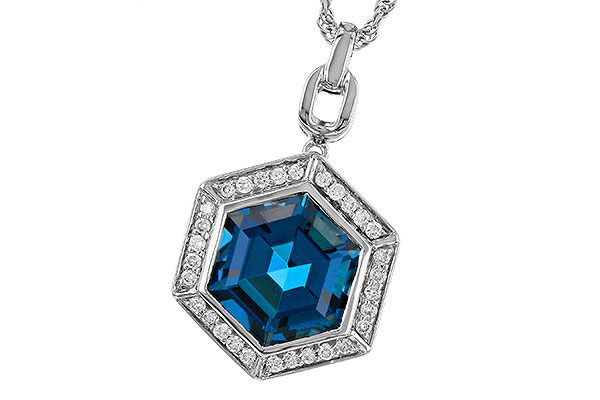 C302-47690: NECK 3.40 LONDON BLUE TOPAZ 3.55 TGW (9MM LBT)