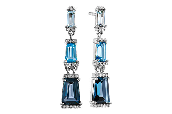 C302-49490: EARRINGS 2.55 BLUE TOPAZ 2.62 TGW