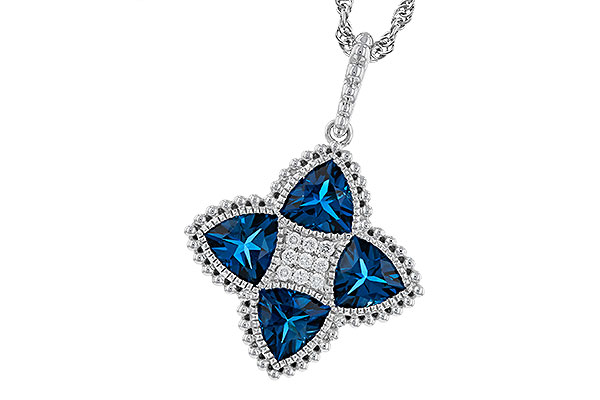 C302-50381: NECKLACE 2.79 LONDON BLUE TOPAZ 2.85 TGW