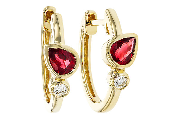 C302-50454: EARRINGS .48 RUBY .54 TGW