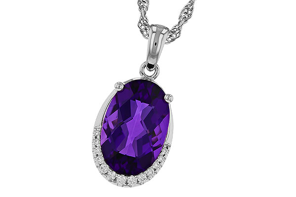 C302-54008: NECKLACE 2.70 AMETHYST 2.76 TGW (12x8MM OV)