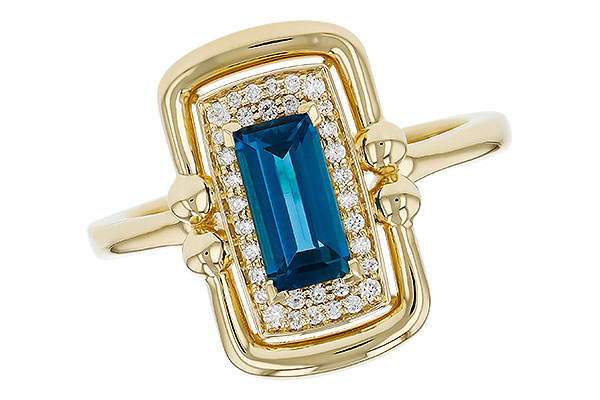 C303-36772: LDS RG .84 LONDON BLUE TOPAZ .96 TGW (8x4MM LBT)