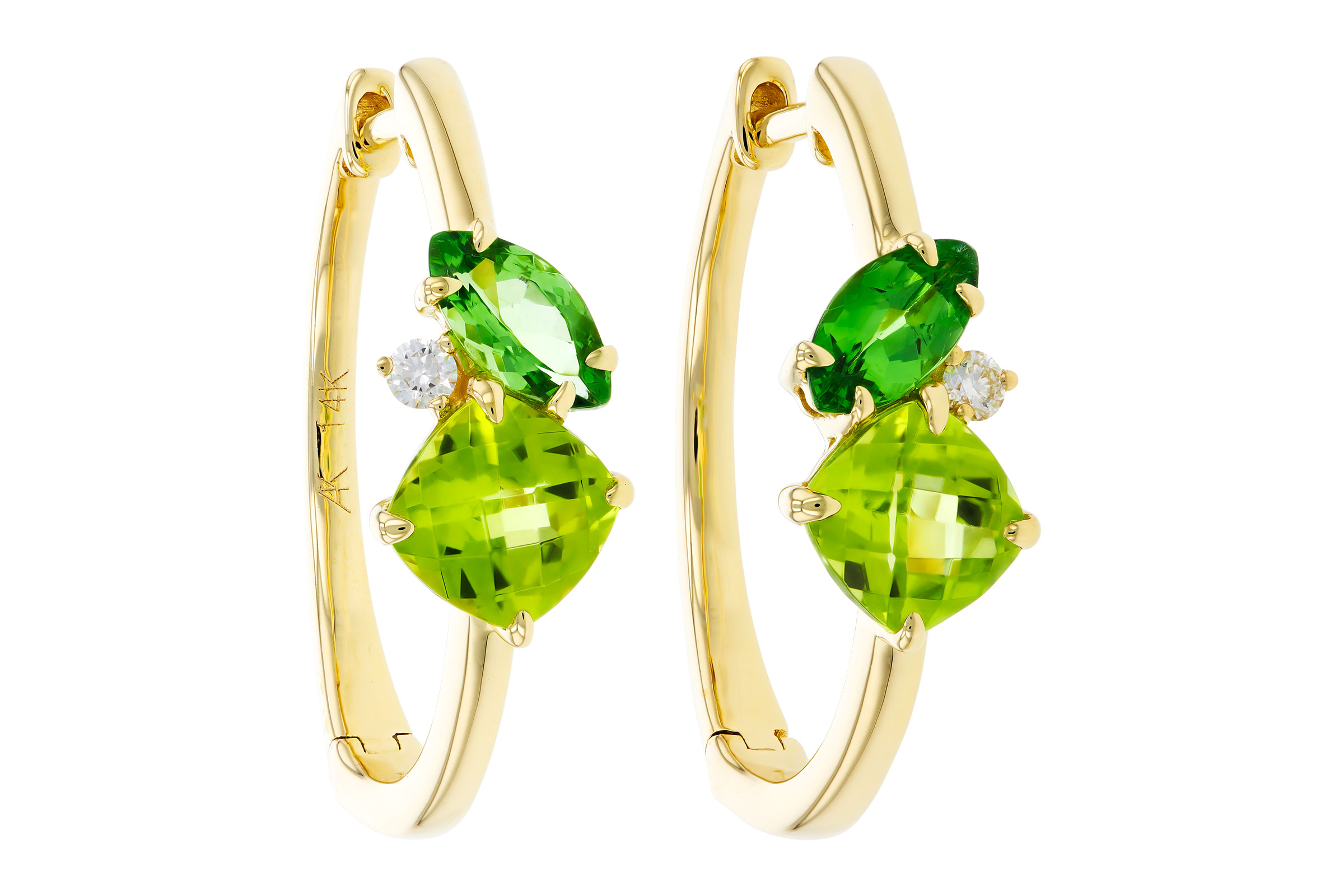C303-38563: EARRINGS 1.69 TW SEMI-PREC (PER,TSAV) 1.73 TGW