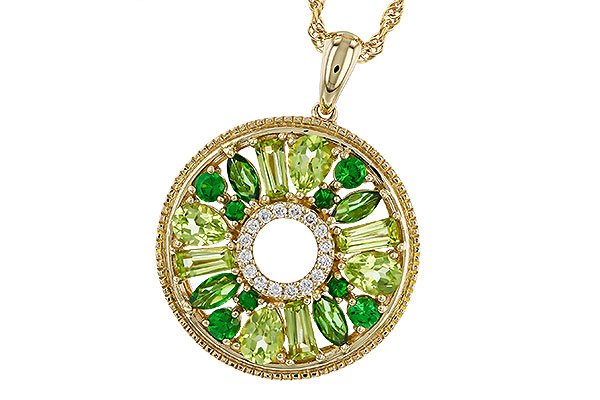 D302-49499: NECKLACE 1.47 SEMI-PREC (PER & GR.GT) 1.52 TGW