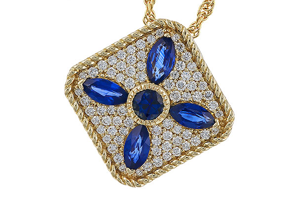 D302-50381: NECKLACE .89 TW SAPPHIRE 1.20 TGW