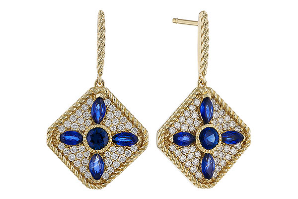 D302-50390: EARRINGS 1.03 TW SAPPHIRE 1.46 TGW