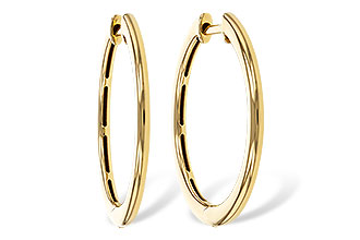 D302-53117: GOLD EARRINGS (24MM)