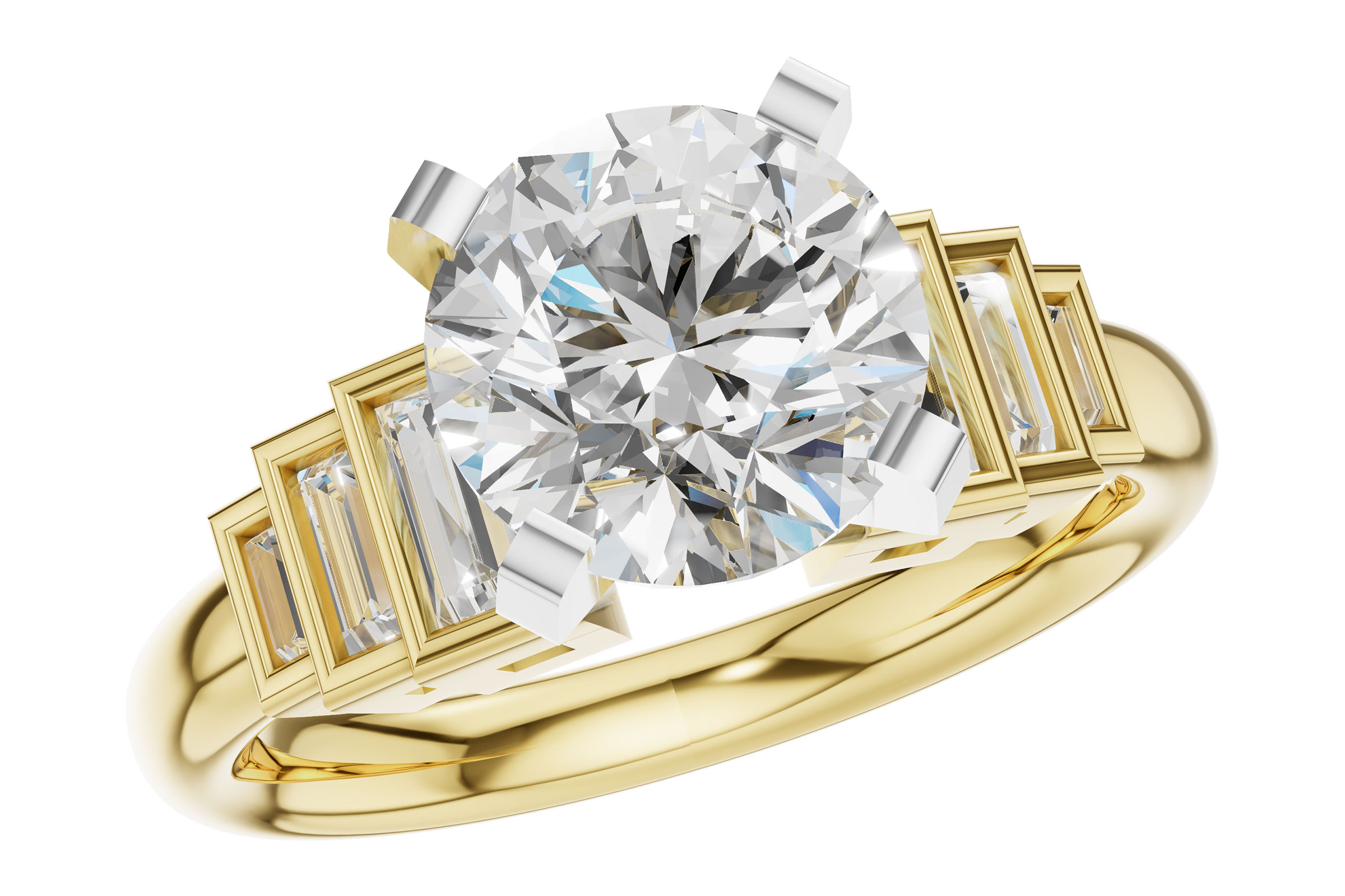 D303-37654: LDS SEMI DIA RG .26 TW BAGUETTES