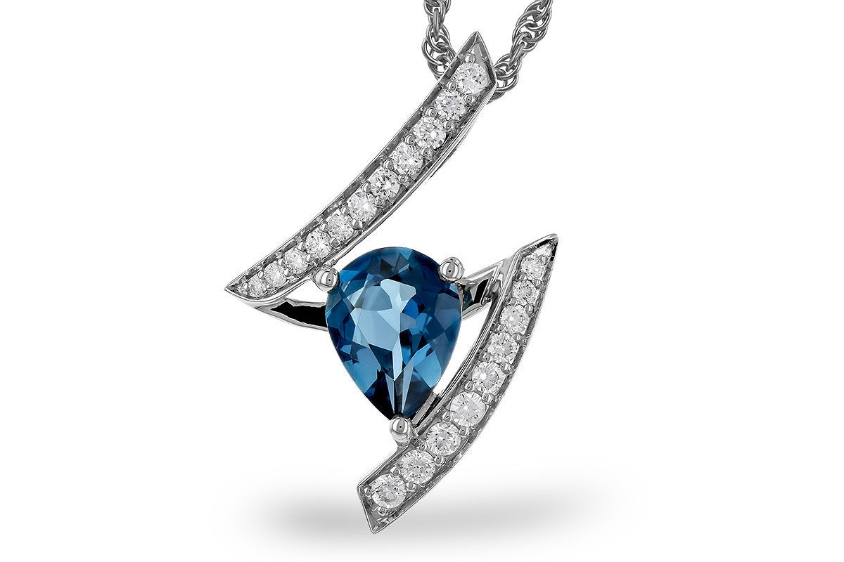 E302-46763: NECK 1.04 LONDON BLUE TOPAZ 1.23 TGW (8x6MM)