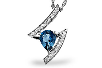 E302-46763: NECK 1.04 LONDON BLUE TOPAZ 1.23 TGW (8x6MM)
