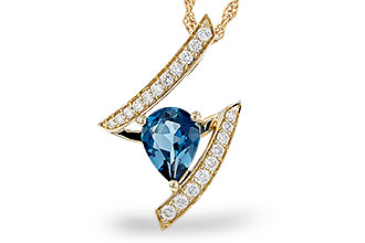 E302-46763: NECK 1.04 LONDON BLUE TOPAZ 1.23 TGW (8x6MM)