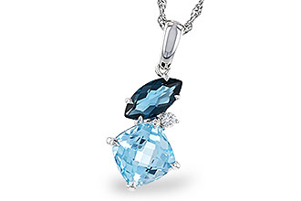 E302-49463: NECKLACE 2.37 TW BLUE TOPAZ 2.40 TGW