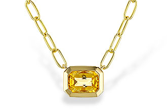 E302-51345: NECKLACE .86 CITRINE (18")