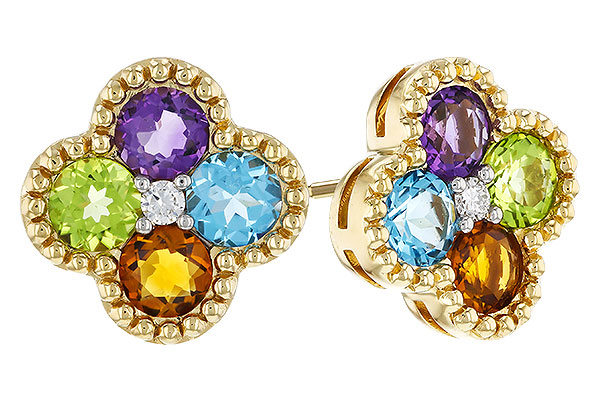 E302-54045: EARRINGS 1.88 SEMI-PREC (AMY,BT,CIT,PER) 1.93 TGW