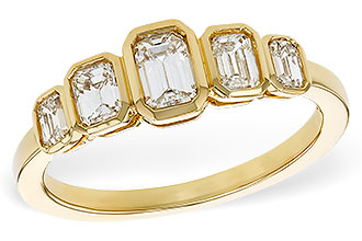 E302-54063: LDS DIA WED RG .90 TW EMERALD CUTS
