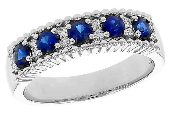 E302-54072: LDS WED RG .64 TW SAPPHIRE .76 TGW