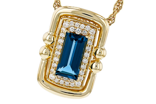 E303-36772: NECK .84 LONDON BLUE TOPAZ .96 TGW (8x4MM LBT)