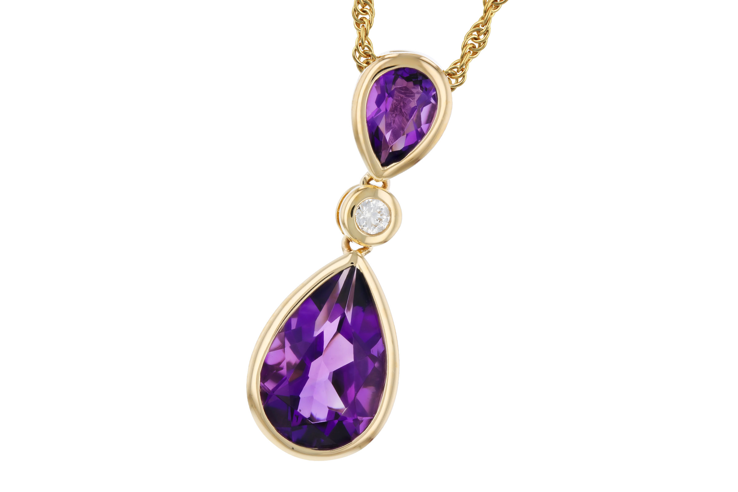E303-39463: NECKLACE 1.92 TW AMETHYST 1.96 TGW
