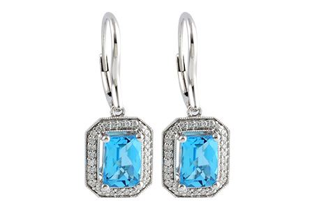 F215-21281: EARR 2.20 BLUE TOPAZ 2.36 TGW