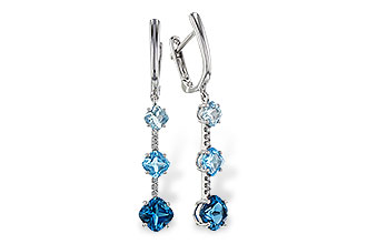 F302-46799: EARRINGS 2.41 TW BLUE TOPAZ 2.45 TGW
