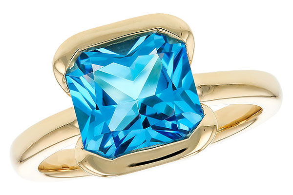 F303-36763: LDS RG 3.50 CT BLUE TOPAZ (9MM BT)