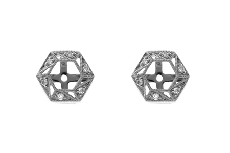 G027-99472: EARRING JACKETS .08 TW (FOR 0.50-1.00 CT TW STUDS)