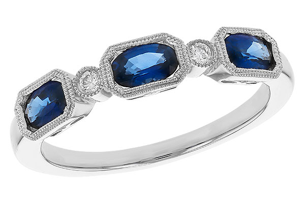 G302-47690: LDS WED RG .72 SAPPHIRE .77 TGW (4x3MM SAPP)