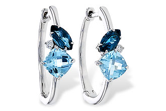 G302-49463: EARRINGS 1.82 TW BLUE TOPAZ 1.86 TGW