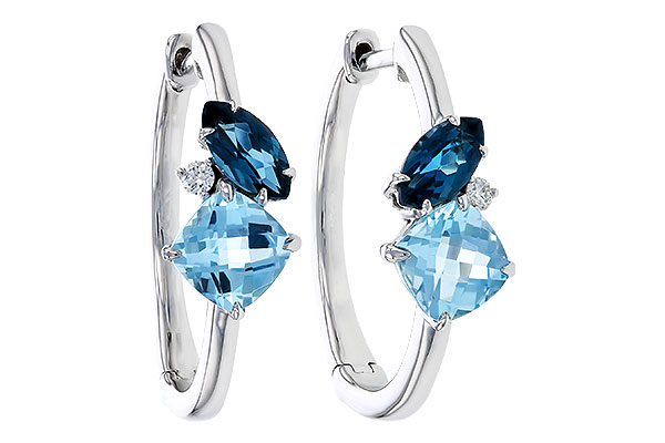 G302-49463: EARRINGS 1.82 TW BLUE TOPAZ 1.86 TGW