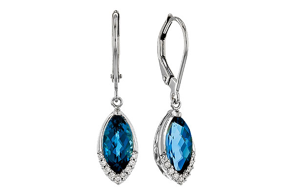 G302-53181: EARR 2.42 TW LONDON BLUE TOPAZ 2.50 TGW (9x5MM MQ)