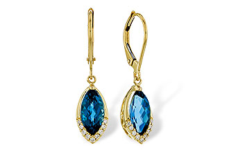 G302-53181: EARR 2.42 TW LONDON BLUE TOPAZ 2.50 TGW (9x5MM MQ)