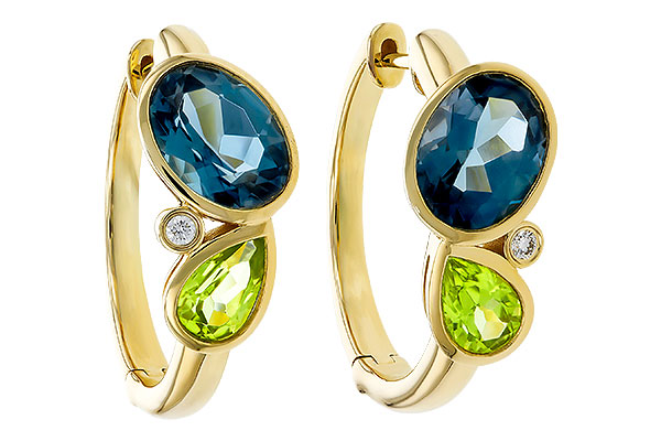 G302-54063: EARRINGS 2.97 SEMI-PREC (PER,LBT) 3.00 TGW
