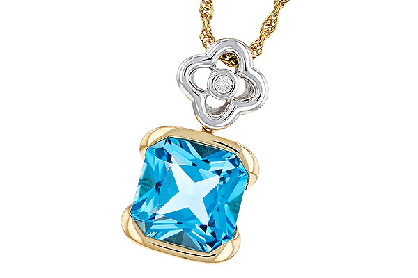 G303-36763: NECKLACE 3.50 BLUE TOPAZ 3.52 TGW (9MM BT)