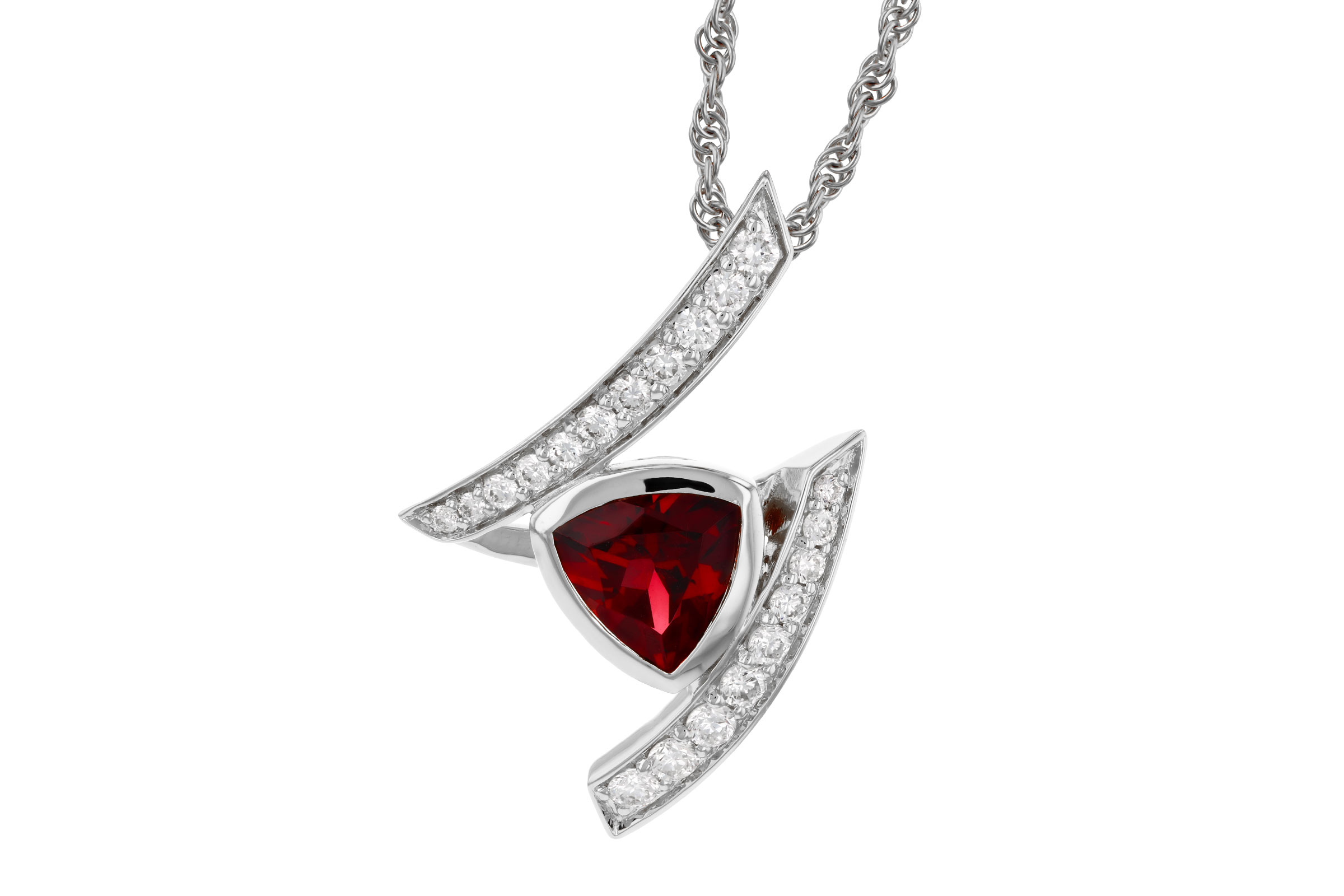 G303-39508: NECKLACE .84 GARNET 1.03 TGW (6MM GAR)