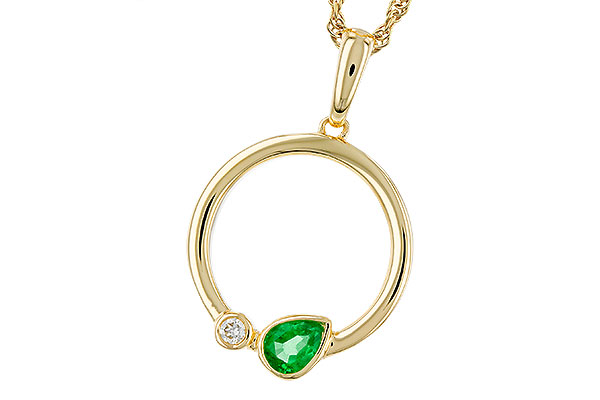 H302-47708: NECKLACE .20 EMERALD .22 TGW