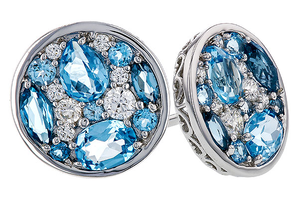 H302-49490: EARRINGS 1.02 TW BLUE TOPAZ 1.18 TGW