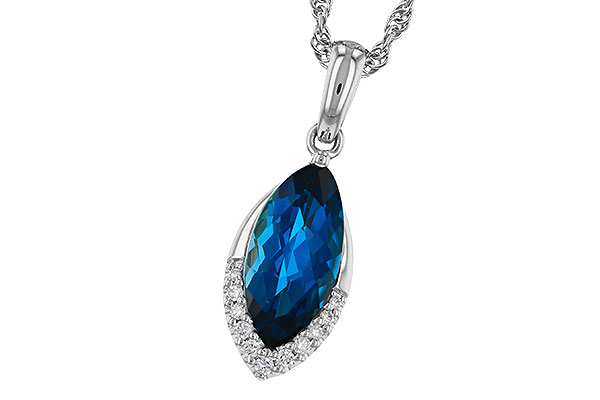 H302-53181: NECK 2.14 LONDON BLUE TOPAZ 2.20 TGW (12x6MM MQ)