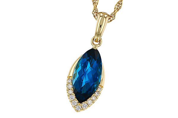H302-53181: NECK 2.14 LONDON BLUE TOPAZ 2.20 TGW (12x6MM MQ)