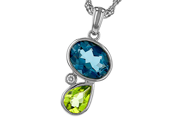 H302-54044: NECKLACE 2.43 SEMI-PREC (PER,LBT) 2.45 TGW